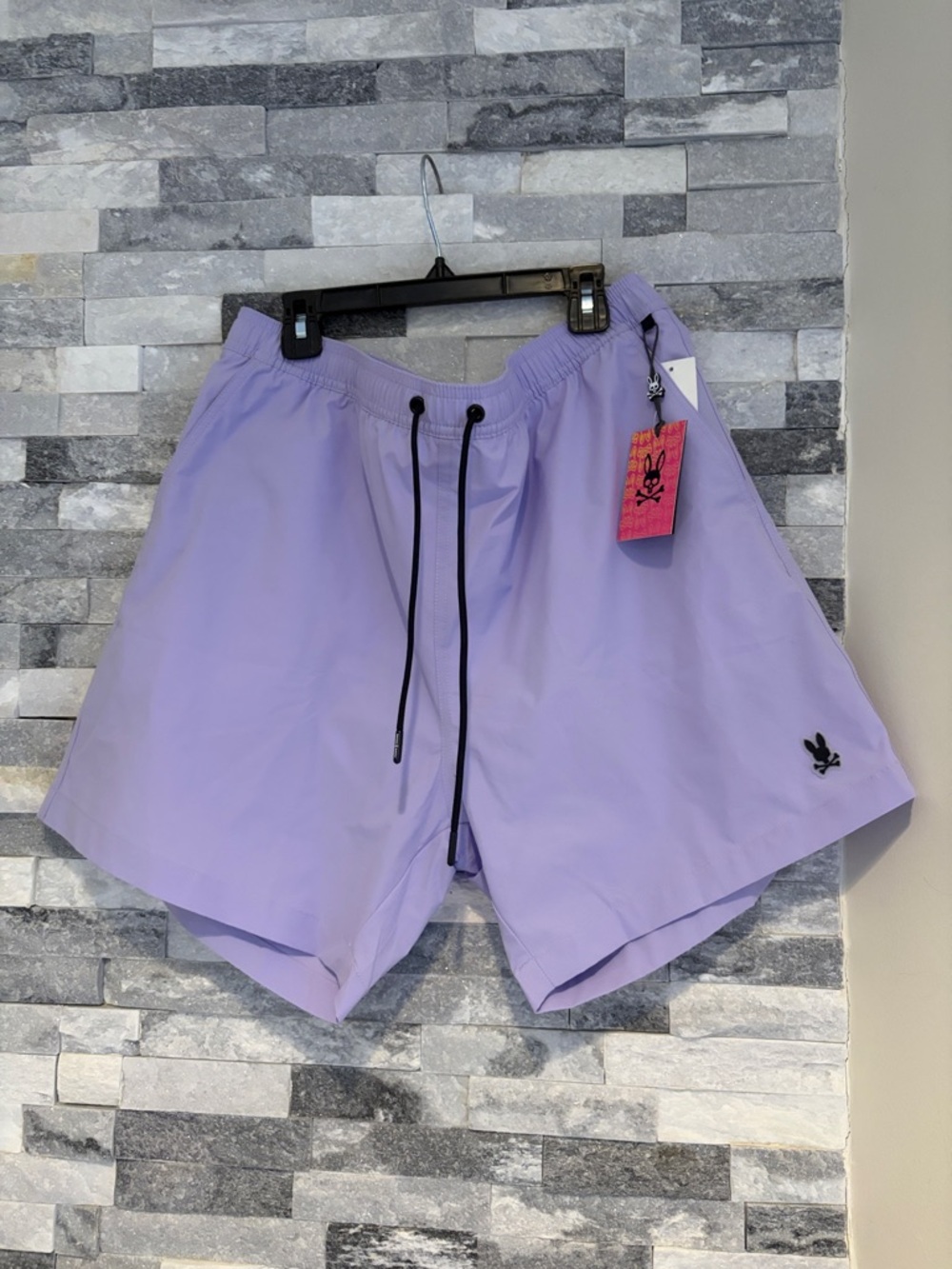 Psycho Bunny men’s purple swim trunks new with tags